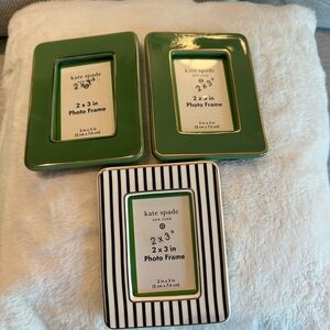 Kate Spade Green and Black Photo Frame Set
